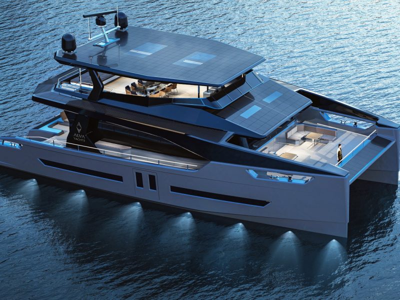 Hybrid Solar Catamaran Ocean Eco 90