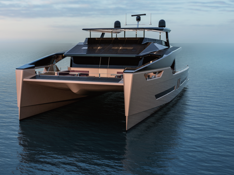 Hybrid Solar Catamaran Ocean Eco 90